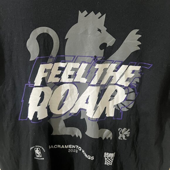Nike Sacramento Kings Feel the Roar Black T-Shirt Size Small EUC The Nike Tee S - Picture 2 of 3
